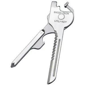1 में ईडीसी बहु उपकरण 6 स्टेनलेस स्टील Utili-कुंजी कुंजी अंगूठी श्रृंखला लटकन जेब कटर मिनी चाकू Unboxing चाकू पेचकश
