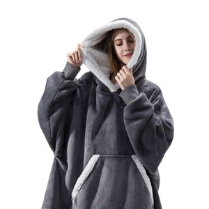 Super Soft Warm Comfy Hooded Wearable Sweatshirt Oversized <strong>Hoodie</strong> <strong>Blanket</strong> Wholesale - Product Image 1