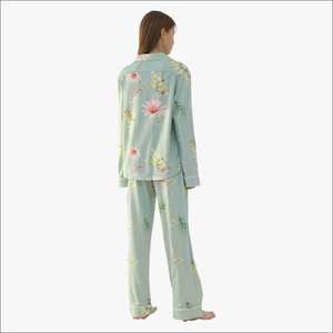 High Quality Glamour <b>Women's</b> Winter Knitted Pajamas Sleepwear Loungewear <b>Sets</b> Cotton Bamboo Thermal Breathable Short Sleeve - Product Image 3