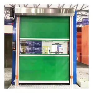 Promoción Puerta de apilamiento rápido inducción automática puerta enrollable de almacén de PVC de alta velocidad puerta eléctrica industrial