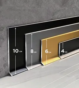 Metall-Aluminium-Fliesen Zierleiste runde Wandbasis Aluminium eingebautes Sockelleiste und Unterfassade