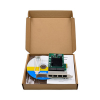 Tarjeta de Red Gigabit EDUP Nic PCIe BCM5719 NetXtreme, Adaptador LAN PCI Express PCI-E X1/X4 con Cuatro Puertos RJ45 Gigabit Ethernet