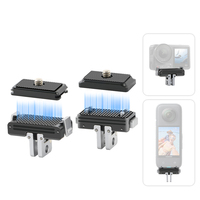 Adaptateur magnétique à dégagement rapide pour Insta360 X5X6, avec trou de vis 1/4 pouce pour accessoires de trépied ou de perche à selfie DJI Osmo Action