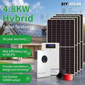 Système <span class=keywords><strong>d</strong></span>'énergie <span class=keywords><strong>solaire</strong></span> hybride résidentiel 6,2 kW 6200W Installation facile Kit complet <span class=keywords><strong>Prix</strong></span> de gros Approvisionnement direct <span class=keywords><strong>d</strong></span>'usine - Product Image 1
