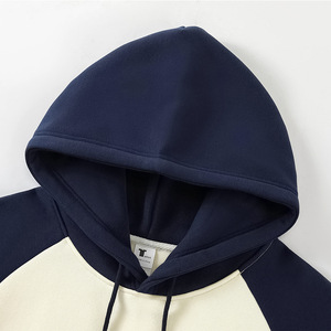 Sweat-shirt à capuche épais et doux, color-block, ample, unisexe, respirant, pour le sport - Product Image 2