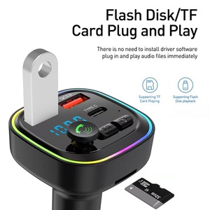 Chargeur de téléphone portable à charge rapide QC3.0 BT5.0 monté sur <span class=keywords><strong>voiture</strong></span> Lecteur de musique MP3 <span class=keywords><strong>Bluetooth</strong></span> Transmetteur FM Récepteur FM - Product Image 3