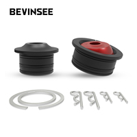 BEVINSEE - Douilles de liaison de câble de levier de vitesses en aluminium pour Honda Civic Type R 2015 2016 2017-2021 - Compatible avec Accord