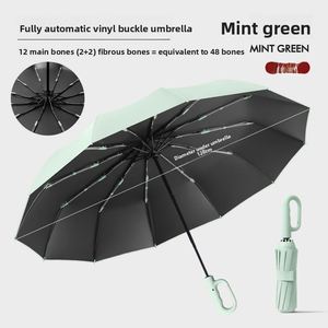 Paraguas de Alta Calidad de 27 Pulgadas y 48 Varillas, Totalmente Automático, Protección Solar y Contra la Lluvia, Resistente al Viento, para Clima Soleado y Lluvioso - Product Image 6