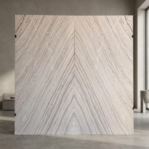 Revêtement mural intérieur en pierre naturelle, dalle mince en marbre blanc, design contemporain, finition de surface durable - Product Image 5