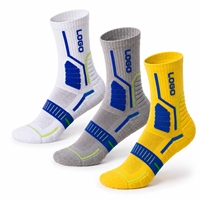 Chaussettes de sport personnalisées pour la course à pied, le cyclisme et le basketball avec logo, respirantes, disponibles en coton tricoté pour l'automne, pour hommes
