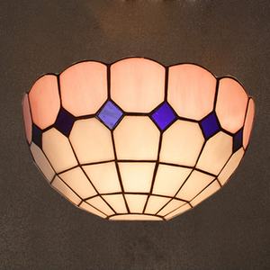Lampe murale demi-éclairante LED 2700K en verre Tiffany brun fait main avec feuille de cuivre, style européen, pour salon, application vintage moderne - Product Image 5