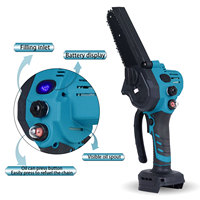 Gergaji Rantai Listrik Portabel ACS148 21V DIY Industrial OEM Mudah Dioperasikan 4/6 inci Mini untuk Ranting