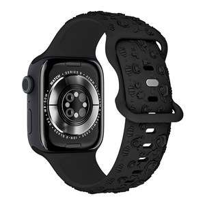 Correas <span class=keywords><strong>de</strong></span> Silicona <span class=keywords><strong>de</strong></span> Alta Gama para Reloj 9 Ultra, con Diseño <span class=keywords><strong>de</strong></span> Flor <span class=keywords><strong>de</strong></span> Rosa en Relieve - Product Image 6