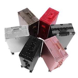 All Aluminum Alloy Trolley Case 26 Inch Spinner <b>Wheel</b> With Lock Business Travel Unisex Solid Color <b>Suitcase</b> - Product Image 5