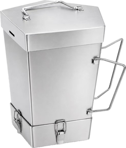 Portable Stainless Steel Folding Camp <b>Grill</b> with Handle and Vent Holes for Outdoor Camping Use - Product Image 2
