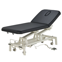 Table de massage électrique réglable avec cadre en acier robuste, repose-tête intégré, pour salon de spa, hôtel, utilisation thérapeutique