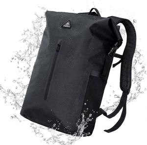 Free sample Oxford Waterproof Polyester Roll-Top <b>Computer</b> <b>Backpack</b> with Customized Large Capacity USB Zipper for Business School - Product Image 1