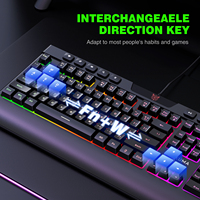 Onikuma G21 + Cw902 RGB rétro-éclairé 104 touches PC clavier souris Gamer Combo jeu clavier et souris Kit ensemble avec souris