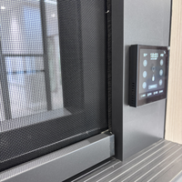Ventana Eléctrica Vertical Antirrobo con Elevación Motorizada, Vidrio Templado, Acero Inoxidable, Control Remoto Inteligente para Sala de Estar y Dormitorio