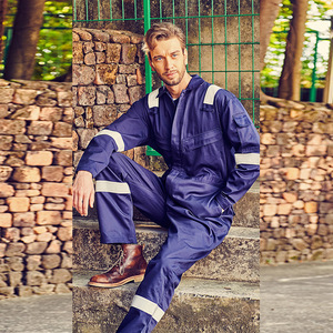 Combinaisons ignifuges personnalisées pour atelier d'usine, vêtements de travail en coton, antistatiques, résistants aux hautes températures, vêtements de sécurité - Product Image 1