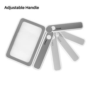 <span class=keywords><strong>Loupe</strong></span> éclairée rechargeable 4X, <span class=keywords><strong>loupe</strong></span> carrée, lampe de lecture pour lire au lit, lampe de lecture LED plate portable - Product Image 4