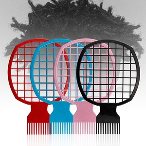 Haute qualité Afro Pick Coil Twist peigne ensemble meilleur vendeur en plastique cheveux bouclés bobines cheveux Curl éponge - Product Image 2