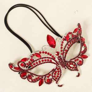 Masque de fête en cristal de strass pour décoration de carnaval, couvre-visage pour hommes et femmes, décoration du visage - Product Image 5