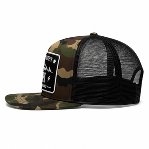 Casquette de baseball camouflage certifiée d'usine, 5 ou 6 panneaux, avec logo brodé tissé personnalisé, style camionneur - Product Image 2