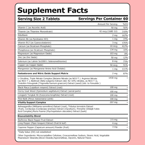 Comprimés de Maca Noire Test X180 les plus vendus pour hommes avec manganèse, soutien de la testostérone et de l'oxyde nitrique, absorption supérieure - Product Image 2