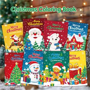 4 Packs/8 Packs Livre d'activité de <span class=keywords><strong>dessin</strong></span> à colorier personnalisé pour enfants Halloween Noël Pâques Saint-Valentin Party Arts Supplies - Product Image 2