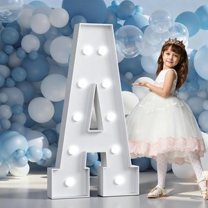Lettre A lumineuse blanche chaude et blanche froide, lettres lumineuses faciles à assembler de 4 <span class=keywords><strong>pieds</strong></span> de haut, grande lettre lumineuse - Product Image 5
