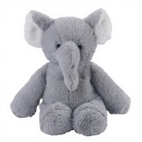 Peluche Éléphant Chauffable D KING, Jouet en Peluche Micro-ondable, Coton PP Brodé, Doux et Confortable pour Enfants et Adultes, Relaxation