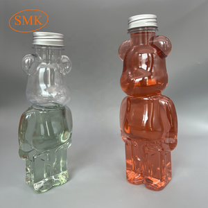 Bouteille en PET Gloomy Bear pour boisson froide avec bouchon en aluminium jus en plastique 250ml 350ml 500ml Cartons alimentaires sérigraphie bouchon à vis - Product Image 4