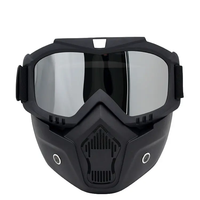 Lunettes de protection Yakeda pour moto, masque intégral détachable, lunettes tactiques, masques de crâne pour casque