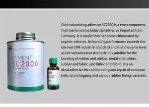 Adhésif époxy silicone FZR TipTop SC2000 1kg pour vulcanisation à froid, réparation de caoutchouc haute résistance, double composant, transport - Product Image 4