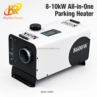 Calentador Diésel OkyRie AX82H de 8600W de Rendimiento Máximo, Todo en Uno, Ajustable de 8-10kW, Portátil, para Campamentos, Autobuses, Talleres