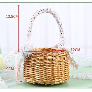Wholesale Hand-woven Flower <b>Basket</b> Household Goods Fresh Natural Garden Rattan <b>Storage</b> Decoration - Product Image 2
