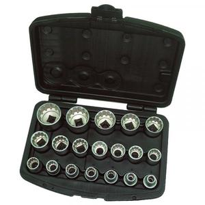 FERVI - 0795/2 1/2'' Multilock <b>socket</b> set (19 pcs.) - EAN 8012667236861 <b>RATCHET</b> AND <b>SOCKET</b> SETS 1/2" - Product Image 1