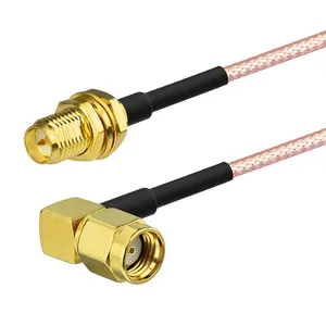 Superbat RG316 Coaxial Cable To Sma Sma Right Angle RP-SMA WiFi Router Antenna Radio Cable