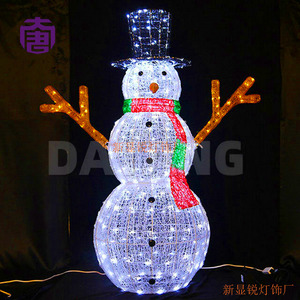 Luces decorativas LED 3D de muñeco de nieve, diseño personalizado impermeable IP65 para celebraciones navideñas y de Año Nuevo al aire libre. - Product Image 5
