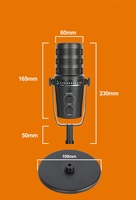 Microphone dynamique USB XLR pour ordinateur de bureau, téléphone, diffusion en direct