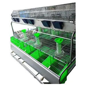 Rabbit farming 24 Cells mother commercial Rabbit breeding Battery Cage