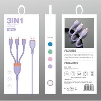 Câble de charge USB au prix d'usine, câble de charge rapide Type C PD, cordon Micro V8 pour Xiaomi Samsung iPhone avec emballage en boîte