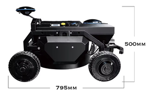 Tondeuse à gazon intelligente sans fil 4x4 à braquage zéro, hauteur de coupe réglable de 2 à 7 cm, faible bruit, autonome, professionnelle - Product Image 4