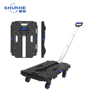 Chariot à main pliable portable 137 kg, chariot de manutention, chariot à marchandises mobile, chariot à roulettes, chariot de transport de marchandises - Product Image 1