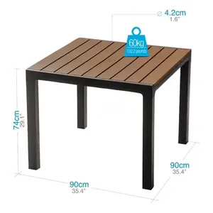 Comedor esterno 4 Puestos Tipo Rattan Para Jardin Mq Estructura Wengue - Product Image 4