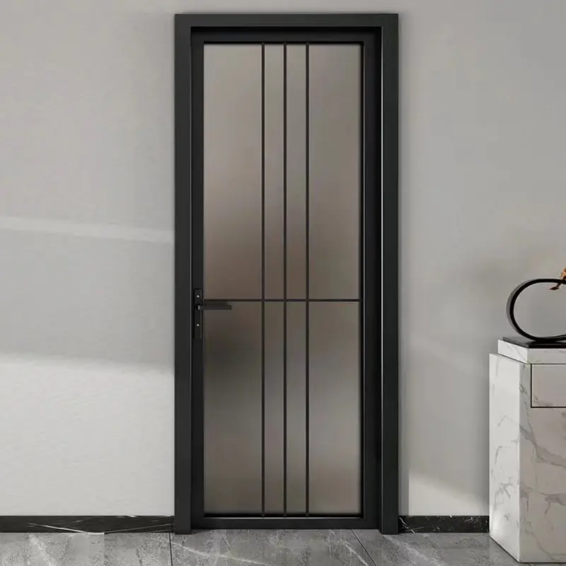 Metal black automatic sincer aluminium louver soundproof deper automatic steel 2 hospital room home depot left hand swing door