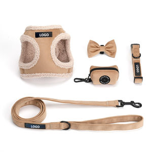 Correa de Lujo para Perro, Conjunto de Arnés de Terciopelo para Perro, Collar y Correa Ajustables para Perro, Arnés para Mascotas - Product Image 6