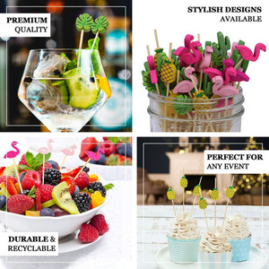 Dùng Một Lần Tự Nhiên Màu Xanh Lá Cây Tre Bead Pick Trái Cây Hoa Tre Thanh Thắt Nút Xiên Cocktail Chọn Cho Thanh Công Cụ Cho Trái Cây Phục Vụ - Product Image 5