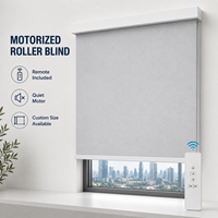 Stores enrouleurs électriques intelligents occultants pour bureau, sur mesure, contrôle par application et minuterie vocale, 100 % polyester, fourniture pour projets au Moyen-Orient